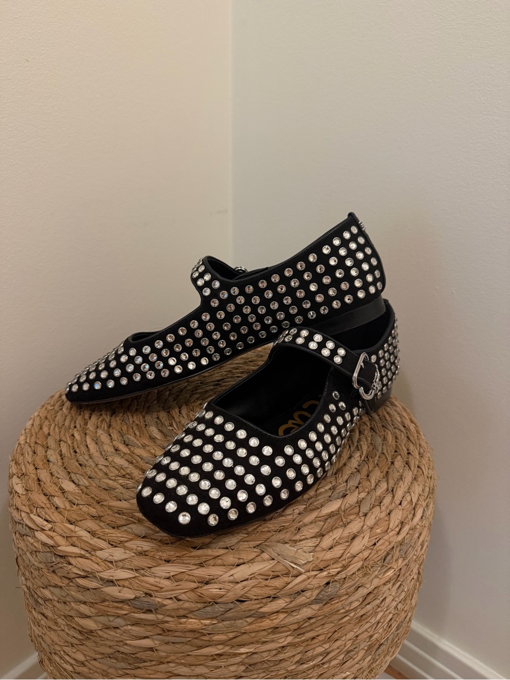 Sam Edelman Studded Black Mary Jane Flats